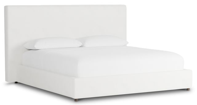 Grayton Sutton White 54" Upholstered Platform Bed