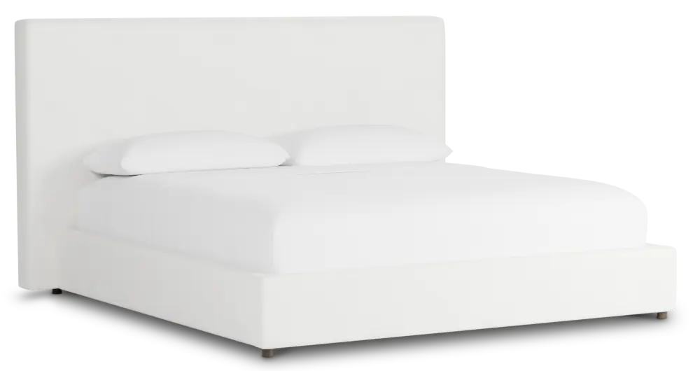Grayton Sutton White 54" Upholstered Platform Bed Grayton Sutton White 54" Upholstered Platform Bed