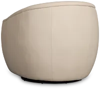 Kellan Ivory Leather Swivel Chair