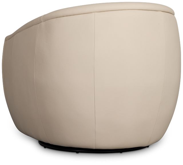 Kellan Ivory Leather Swivel Chair