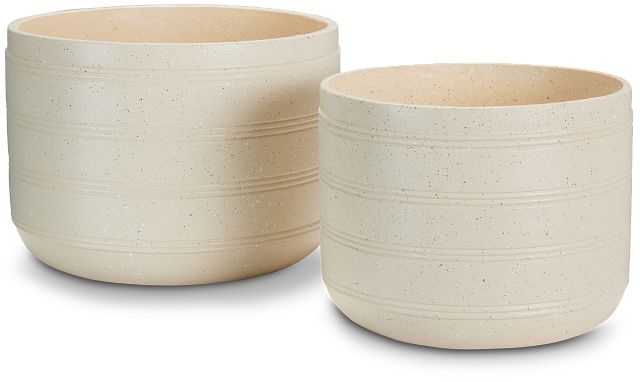 Kenna Ivory Set Of 2 Planter