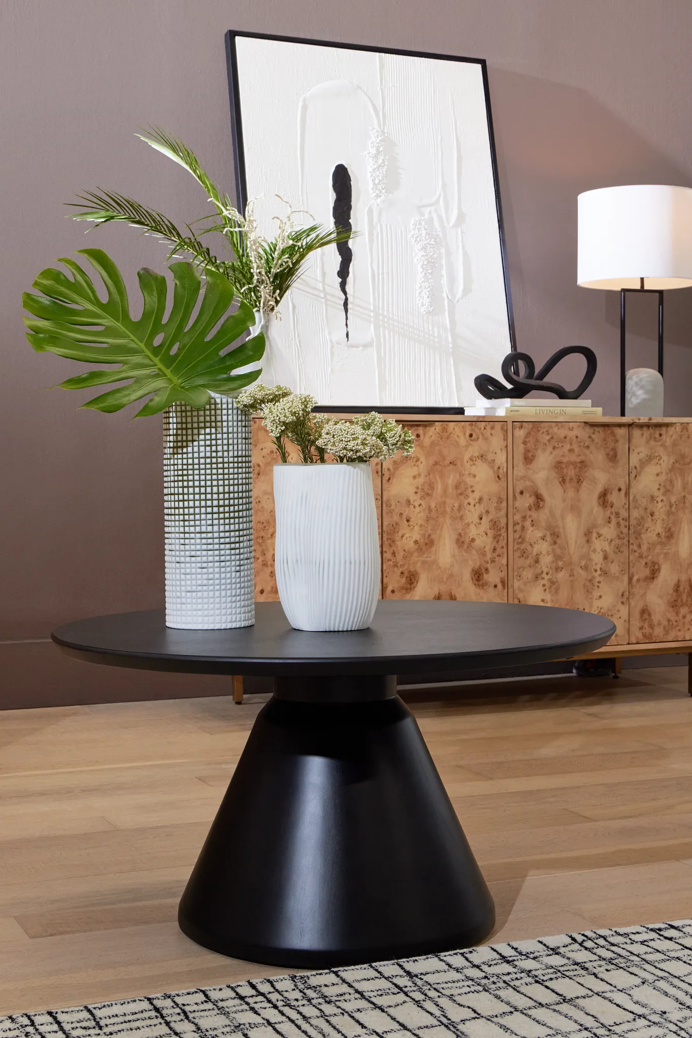 Keenan Black Wood Coffee Table