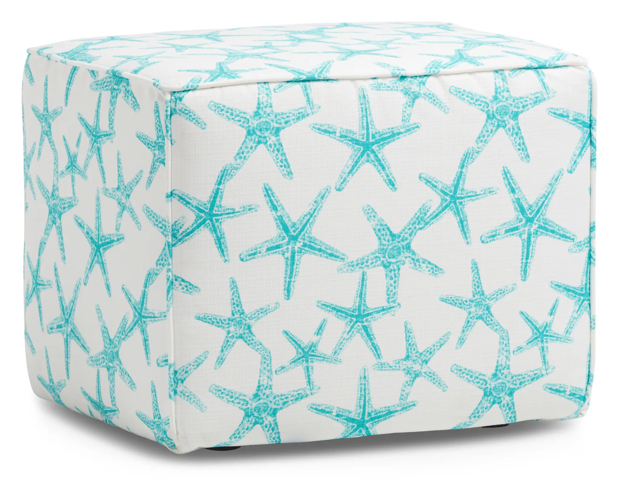 Sea Friends Teal Fabric Indoor/outdoor Accent Ottoman Sea Friends Teal Fabric Indoor/outdoor Accent Ottoman