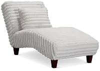 Kylie Light Gray Fabric Chaise