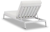 Tortuga White Aluminum Cushioned Chaise