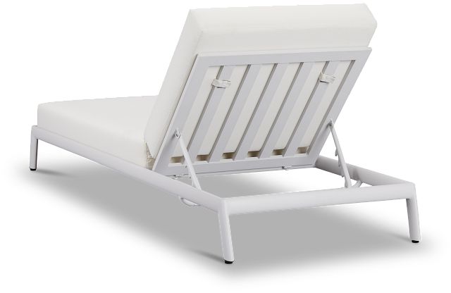 Tortuga White Aluminum Cushioned Chaise