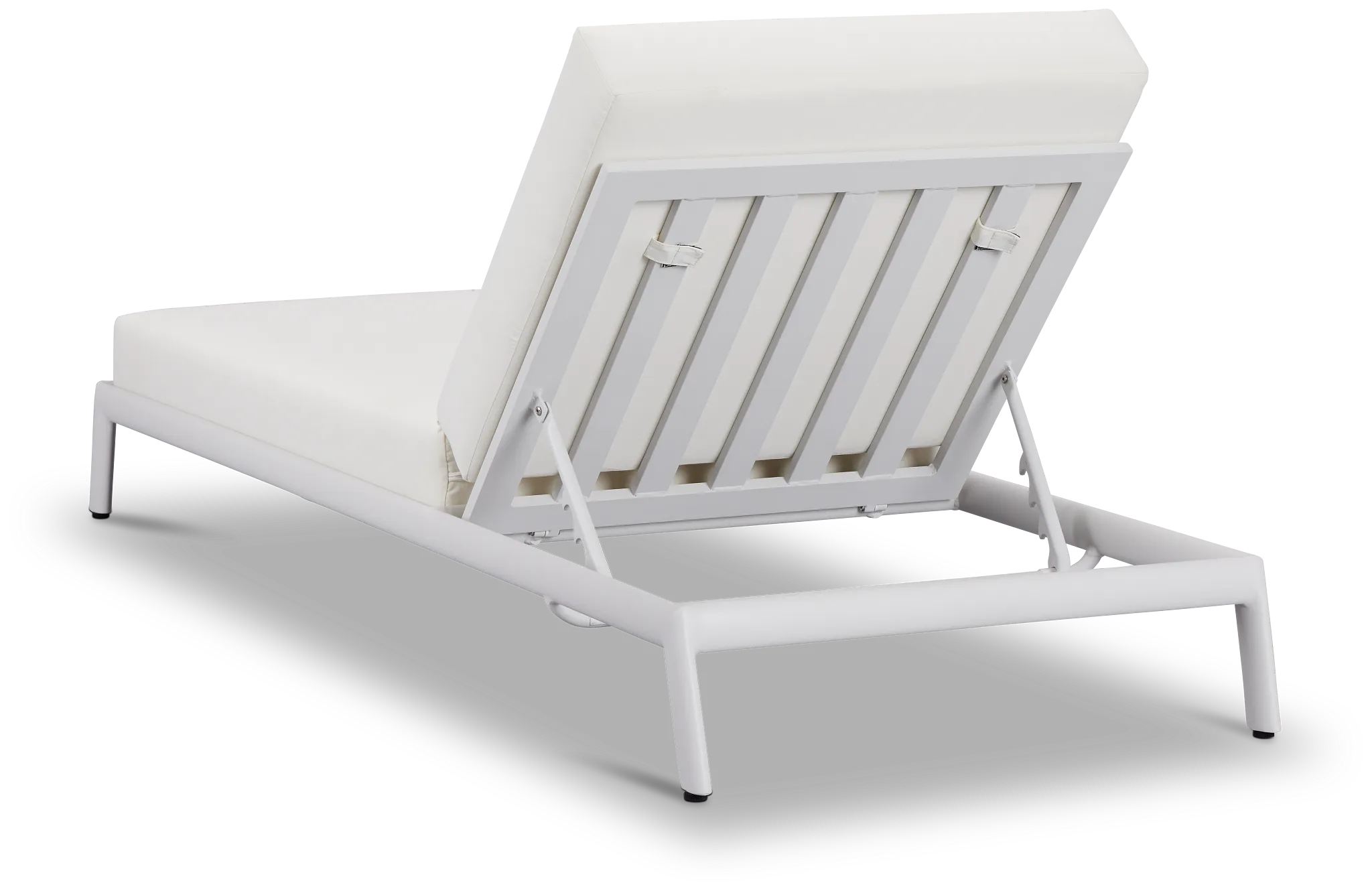 Tortuga White Aluminum Cushioned Chaise