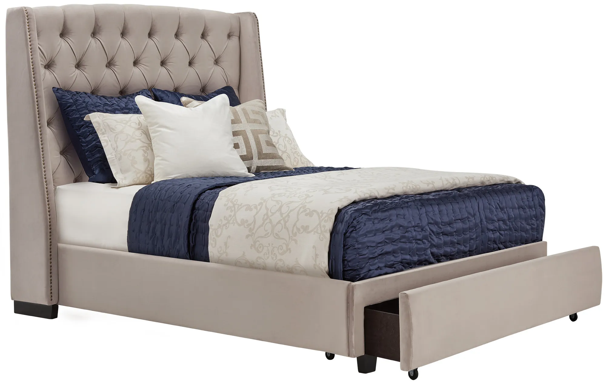 Raven Gray Uph Platform Storage Bed