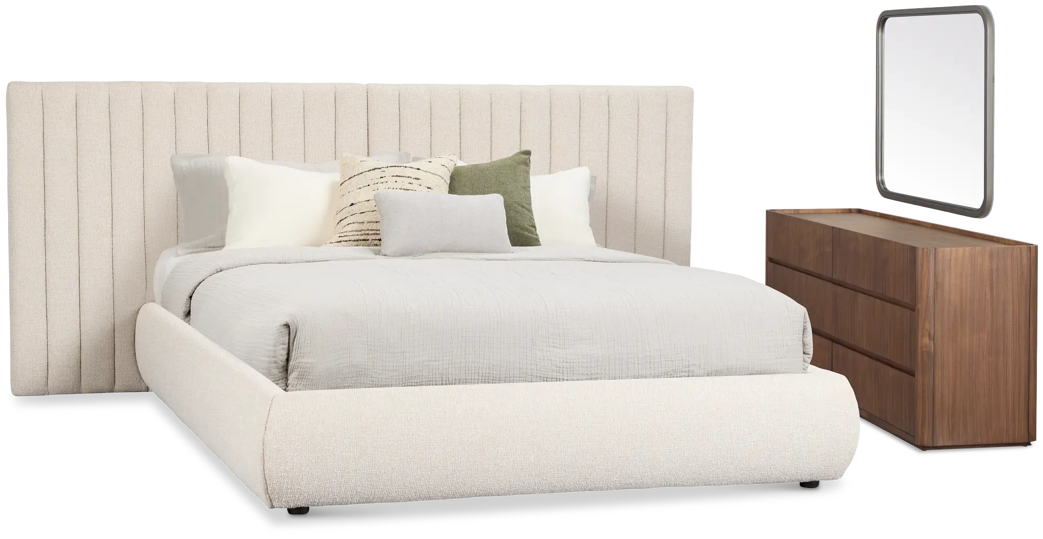 Nomad Light Beige Uph Spread Bedroom With Mid-tone Cases Nomad Light Beige Uph Spread Bedroom With Mid-tone Cases