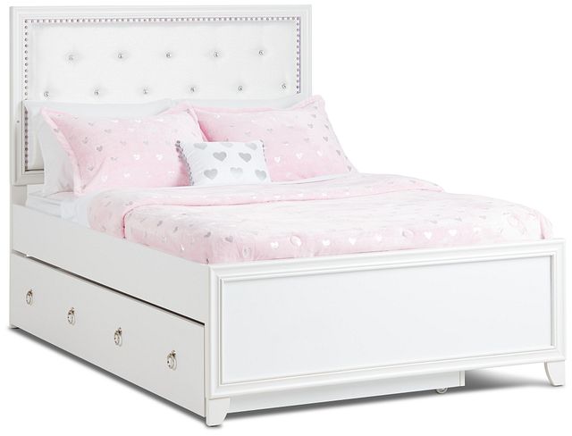 Isabella White Panel Trundle Bed