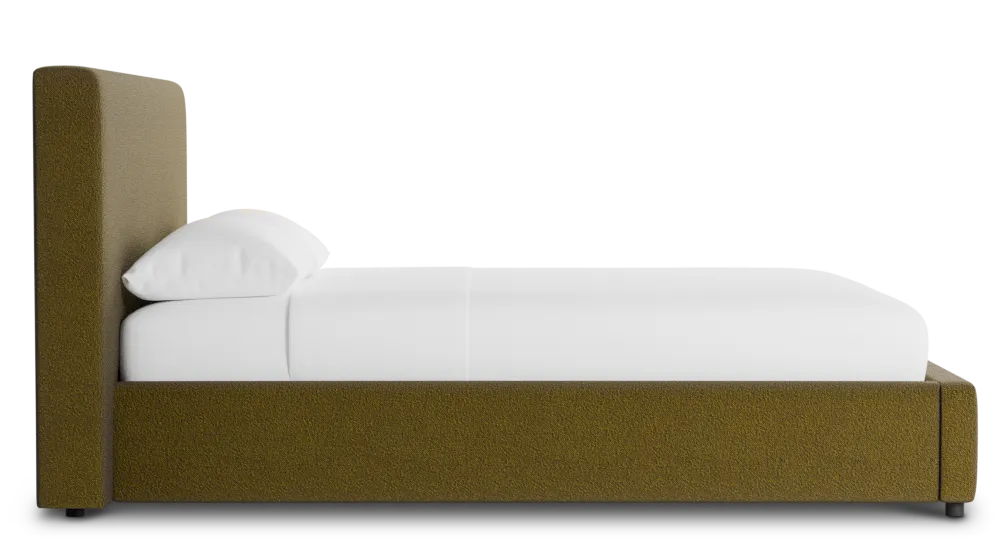 Grayton Elite Dark Green 44" Upholstered Platform Bed