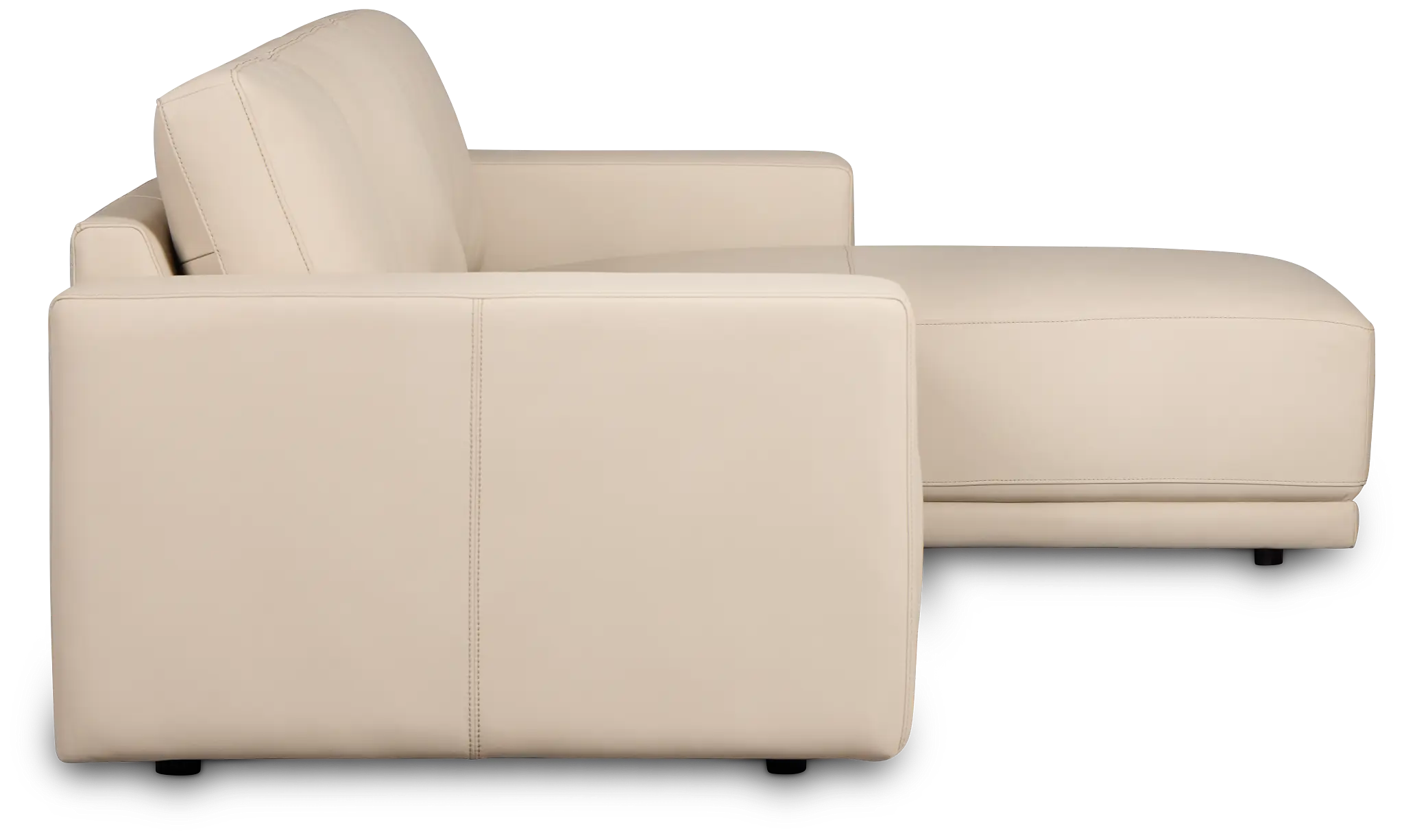 Kellan Ivory Leather Right Chaise Sectional Kellan Ivory Leather Right Chaise Sectional