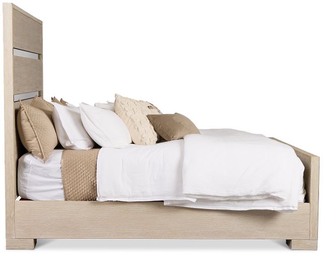Miramar Light Tone Panel Bed