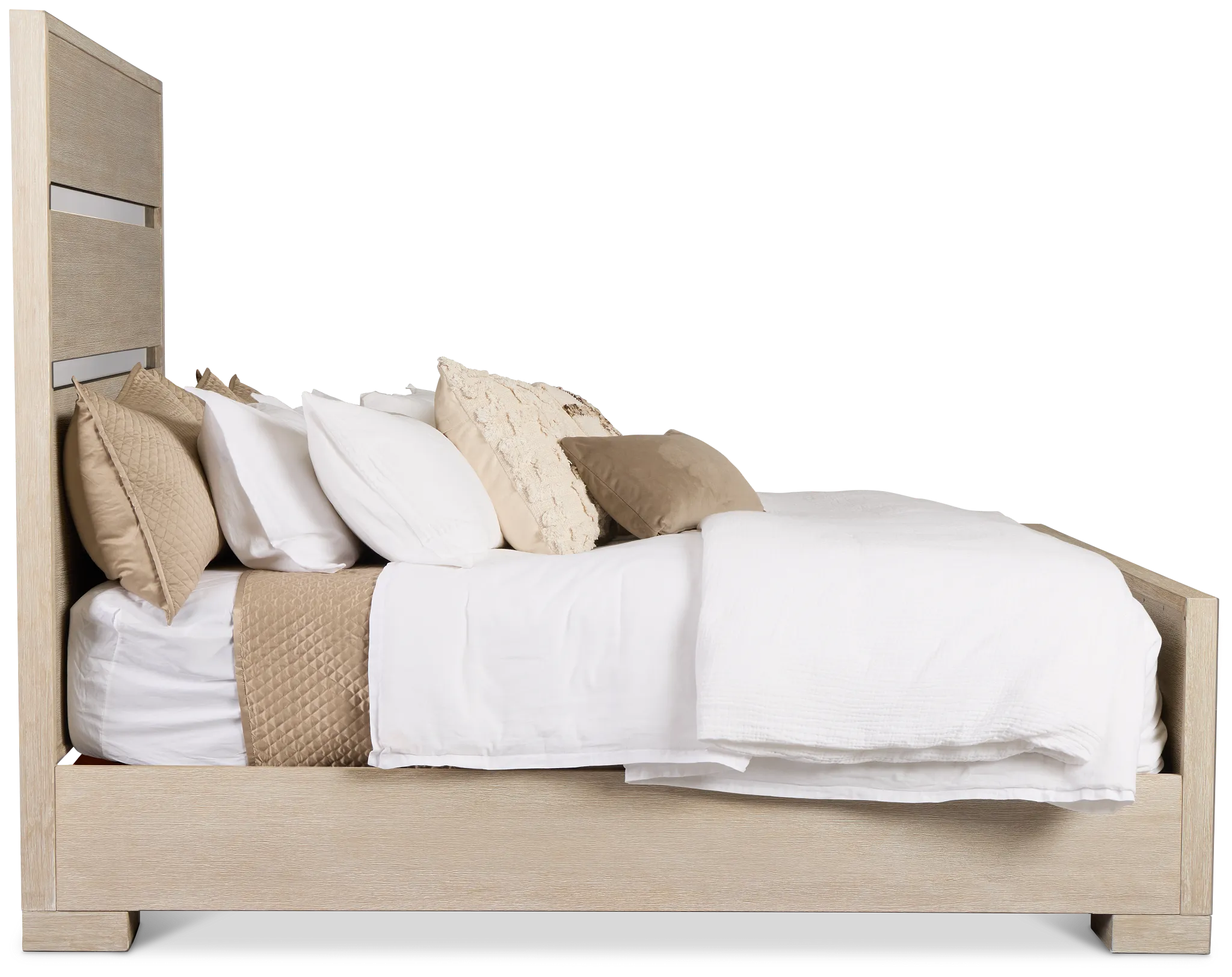 Miramar Light Tone Panel Bed