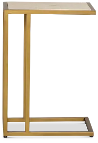 Lukar Gold Square End Table