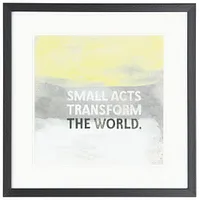 World Yellow Framed Wall Art