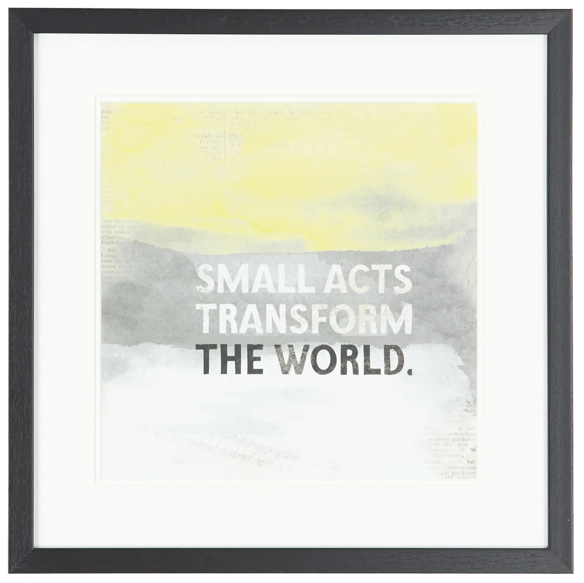 World Yellow Framed Wall Art World Yellow Framed Wall Art