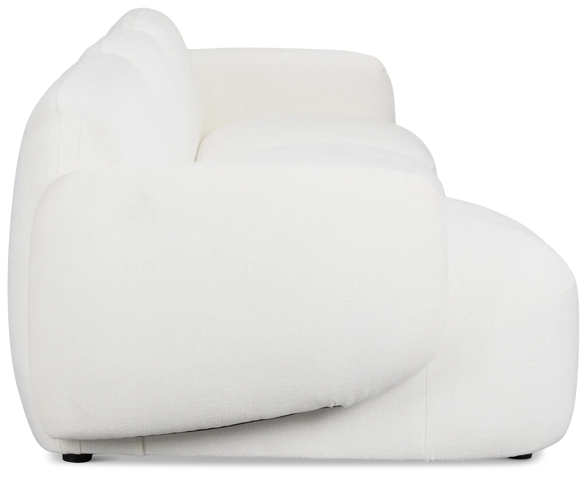Halsey White Fabric Small Left Cuddler Sectional Halsey White Fabric Small Left Cuddler Sectional