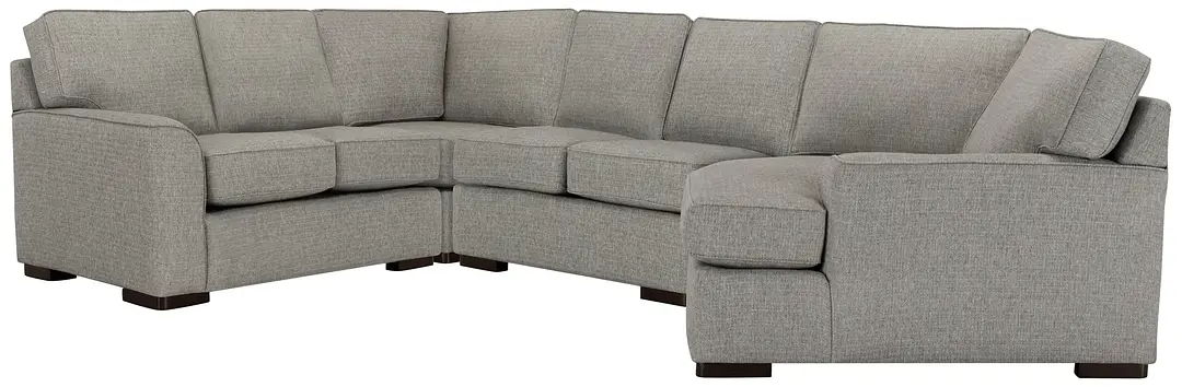 Austin Gray Fabric Small Right Cuddler Sectional Austin Gray Fabric Small Right Cuddler Sectional