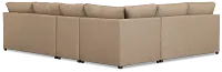 Tate Brown Fabric Medium Two-arm Sectional
