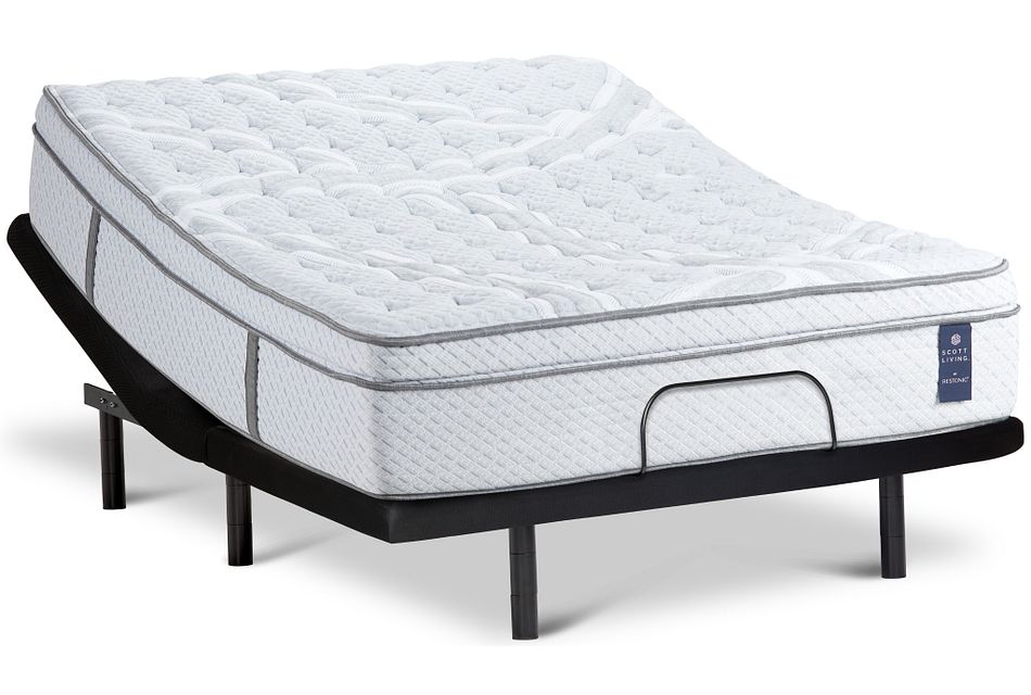 Bonaire 100 Euro Top Cushion Firm Cushion Firm 13" Silver Adjustable Mattress Set