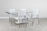 Miami White 78" Table & 4 Chairs