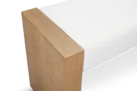 Haven White Uph Plank Dining Bench