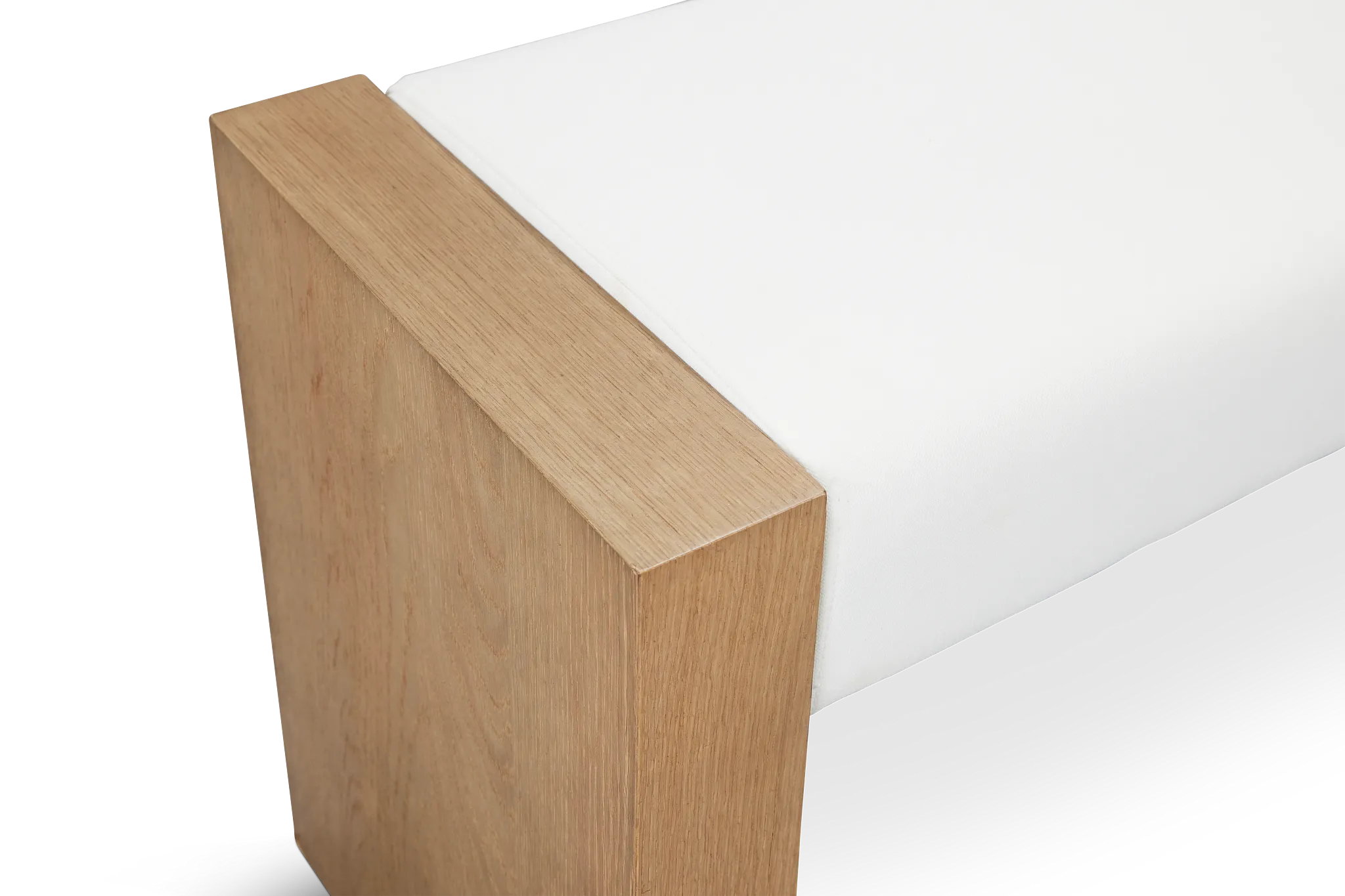 Haven White Uph Plank Dining Bench