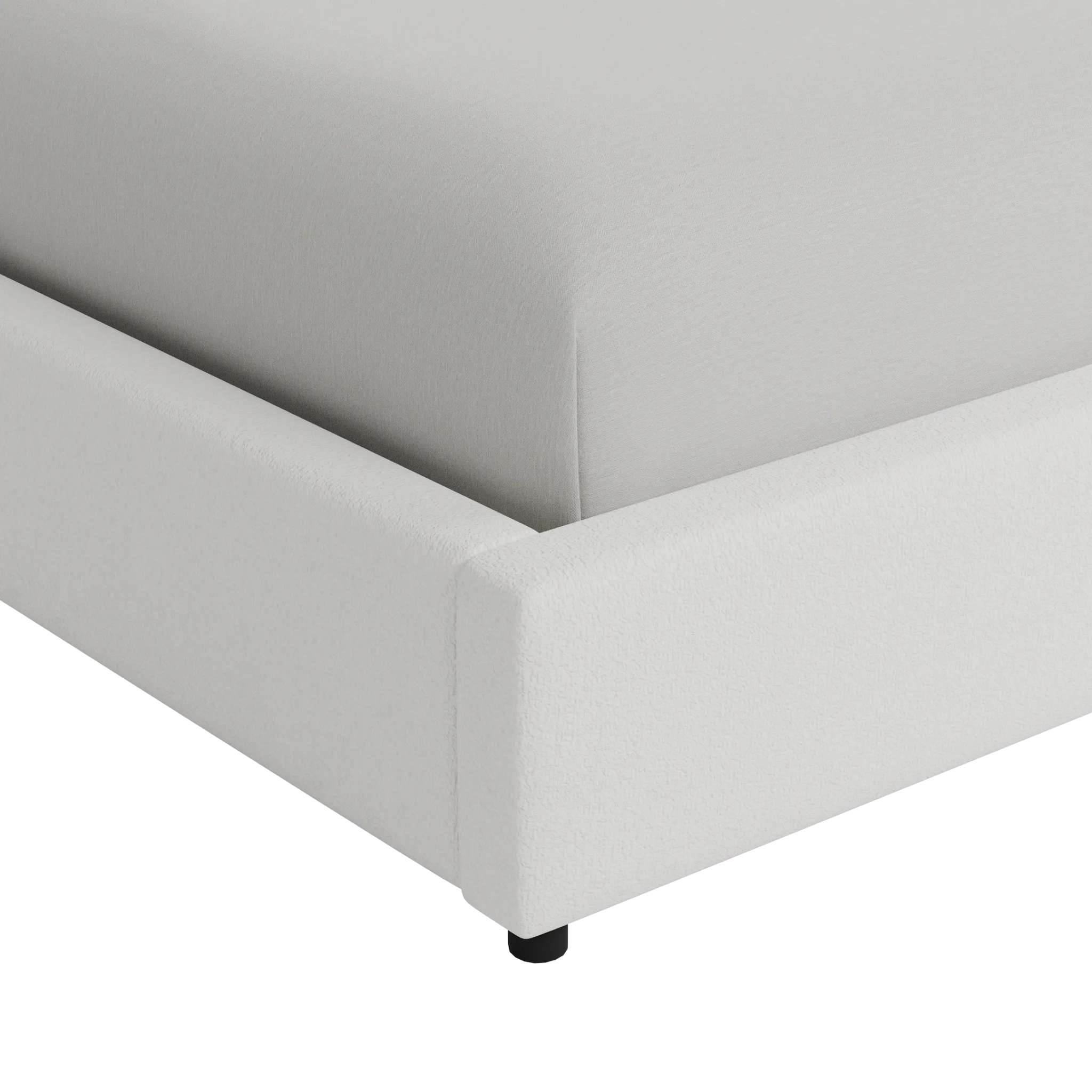 Grayton Sutton White 54" Upholstered Platform Bed