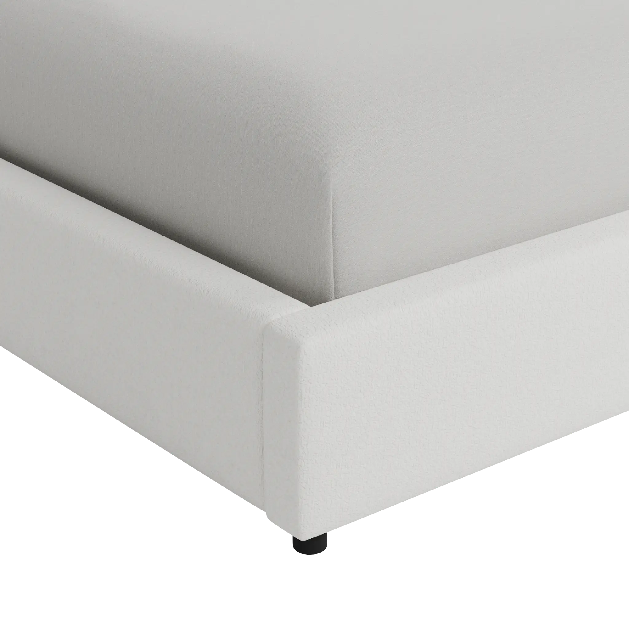 Grayton Sutton White 54" Upholstered Platform Bed Grayton Sutton White 54" Upholstered Platform Bed