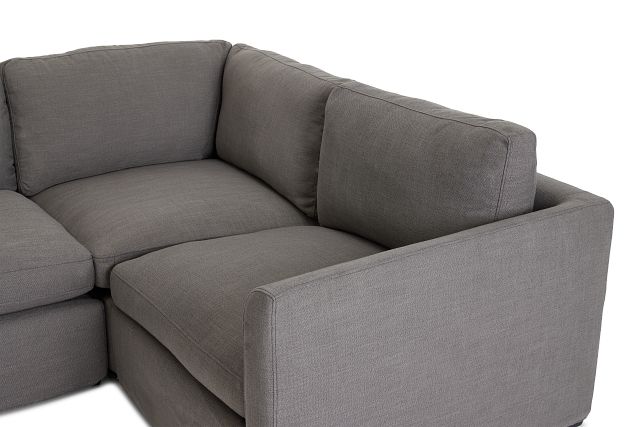 Willow Gray Fabric Small Two-arm Sectional