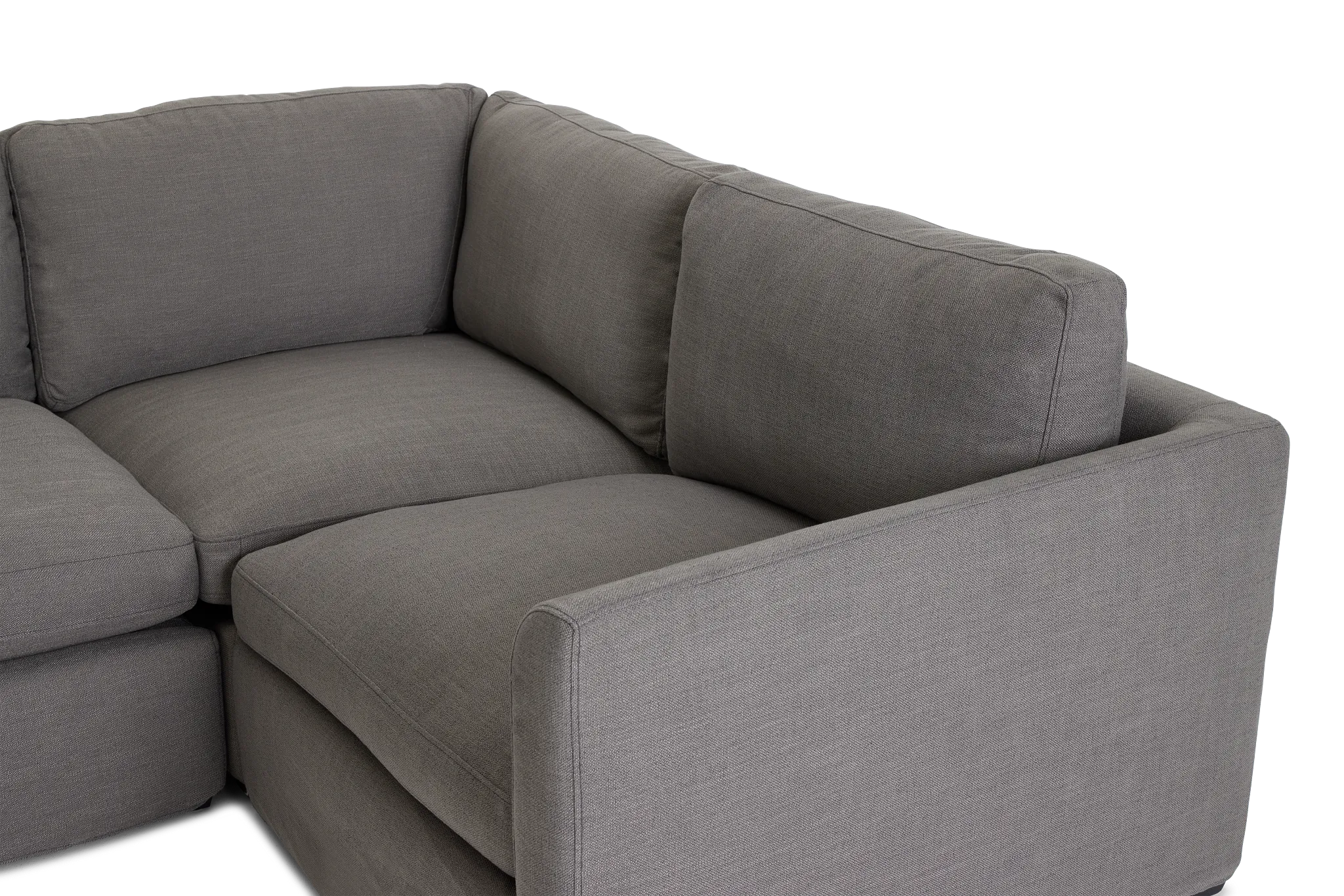 Willow Gray Fabric Small Two-arm Sectional