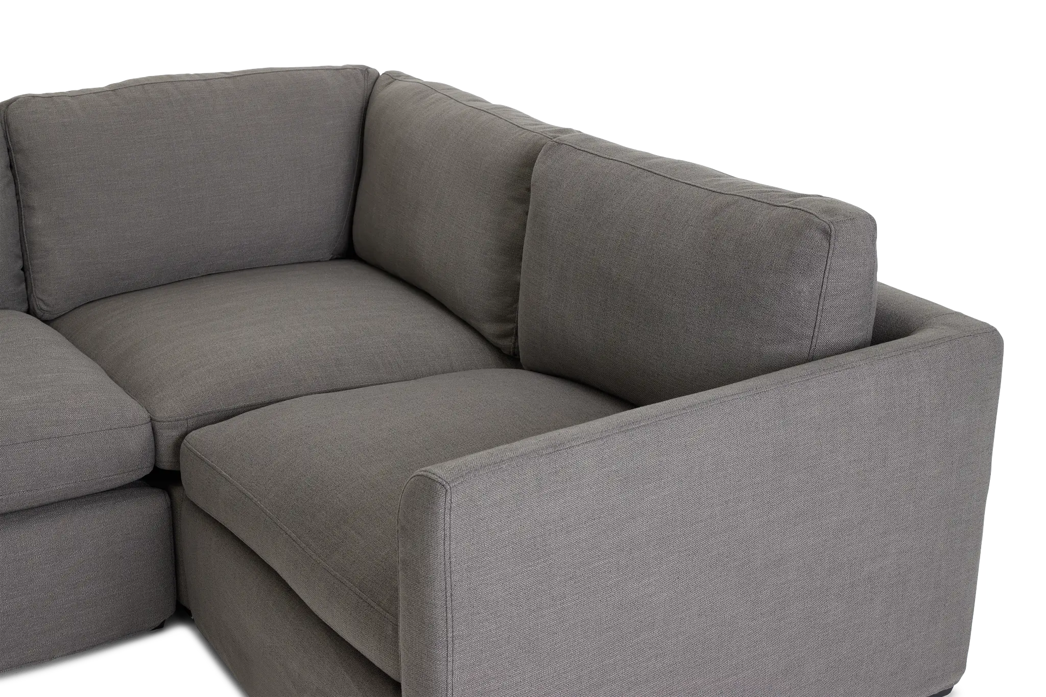 Willow Gray Fabric Small Two-arm Sectional Willow Gray Fabric Small Two-arm Sectional