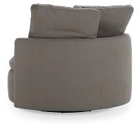Orbit Gray Micro Swivel Accent Chair
