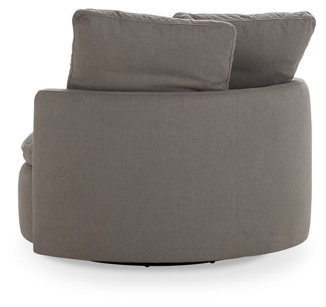 Orbit Gray Micro Swivel Accent Chair