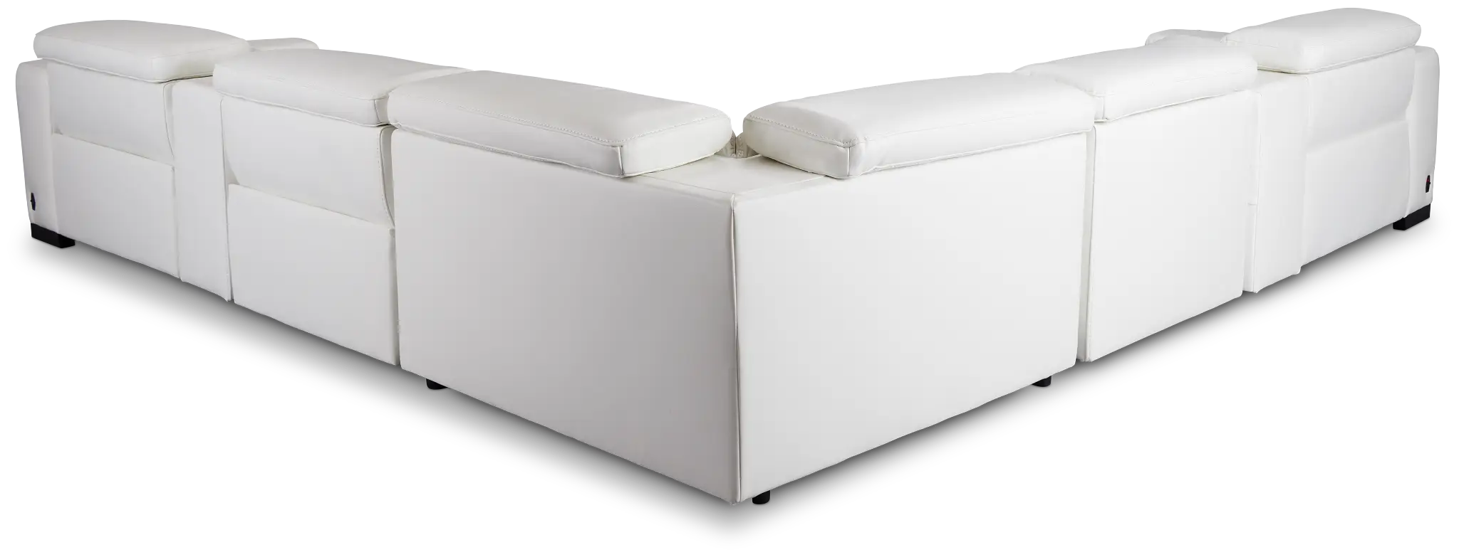 Lombardy White Micro Large Triple Power Reclining Two-arm Sectional Lombardy White Micro Large Triple Power Reclining Two-arm Sectional