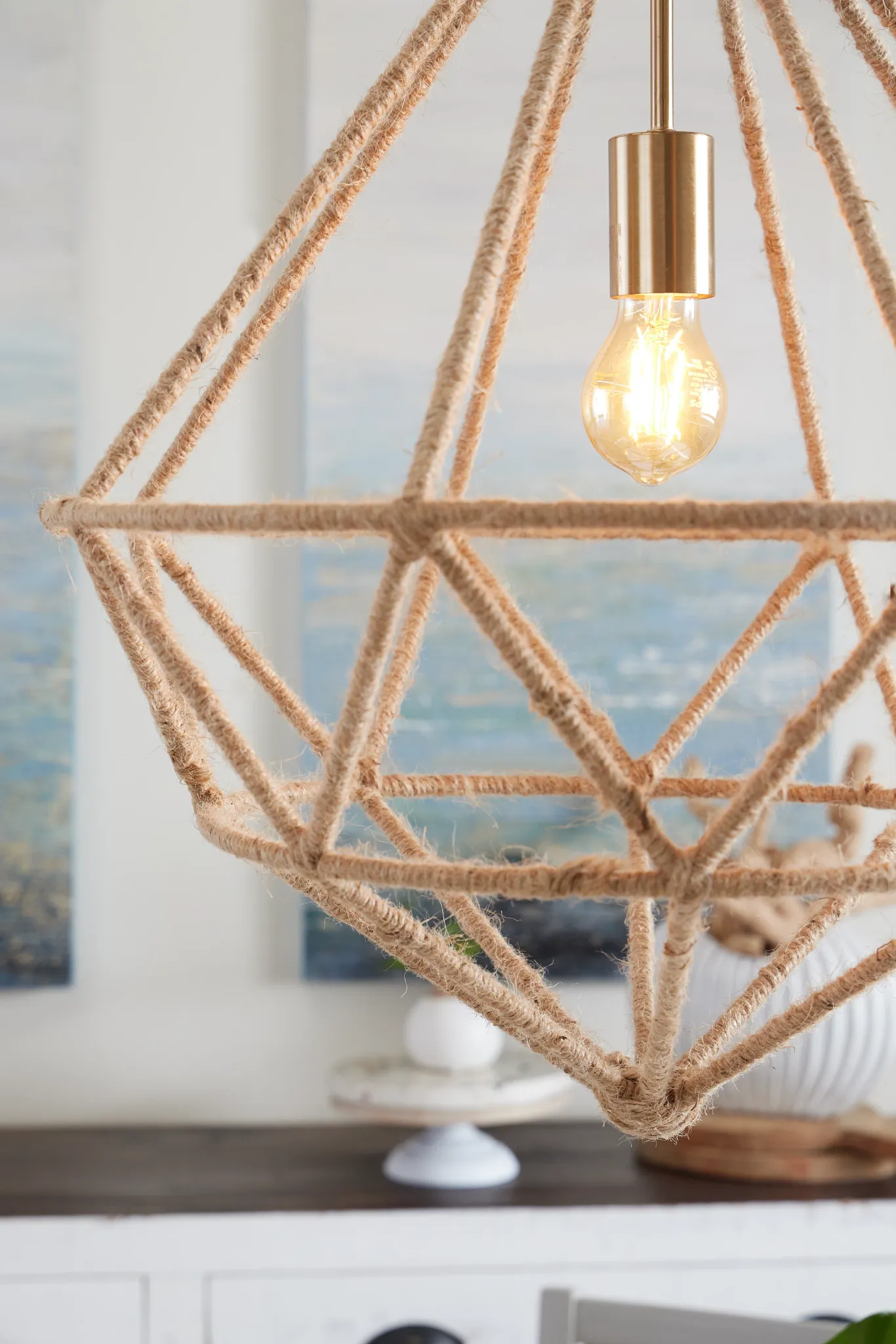 Bede Jute Chandelier