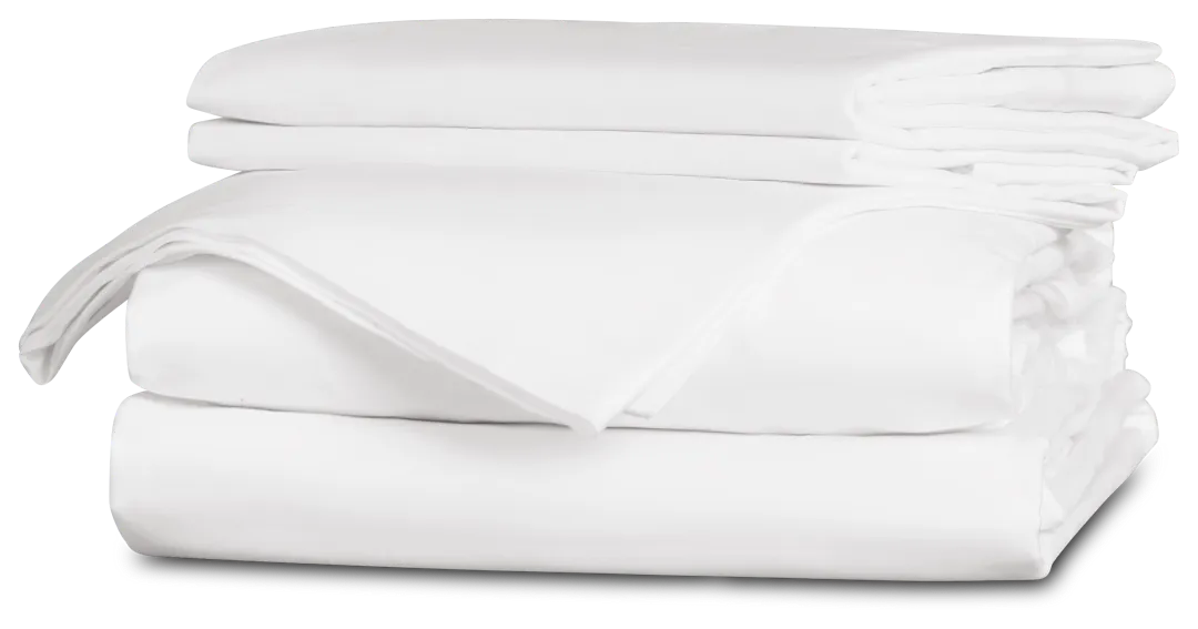 Rest & Renew Cotton Sateen White 300 Thread Sheet Set
