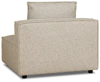 Tatum Beige Fabric Armless Chair