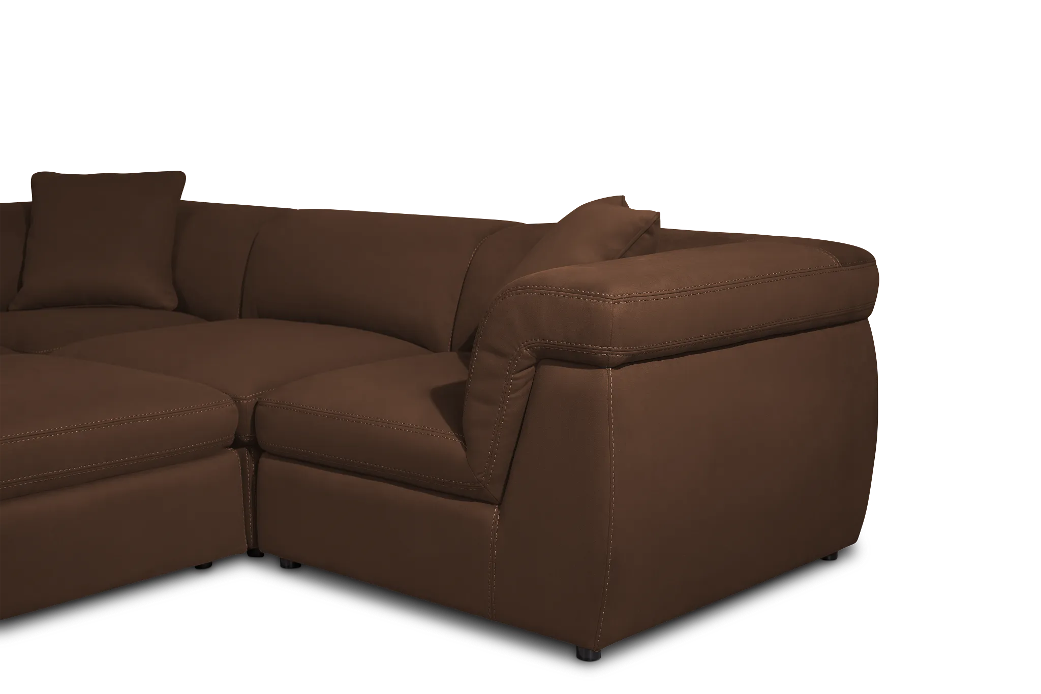 Aria Dark Brown Micro 10-piece Modular Sectional