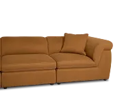 Aria Medium Brown Micro Immersive 3-piece Modular Sofa