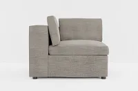 Destin Victory Gray Fabric Corner Chair