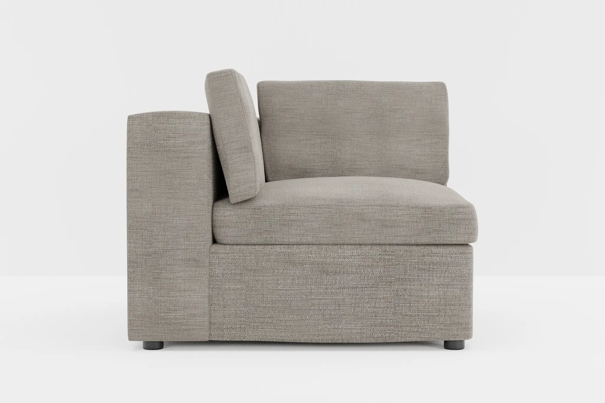 Destin Victory Gray Fabric Corner Chair Destin Victory Gray Fabric Corner Chair