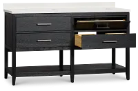 Alden Black 60" Double Bathroom Vanity