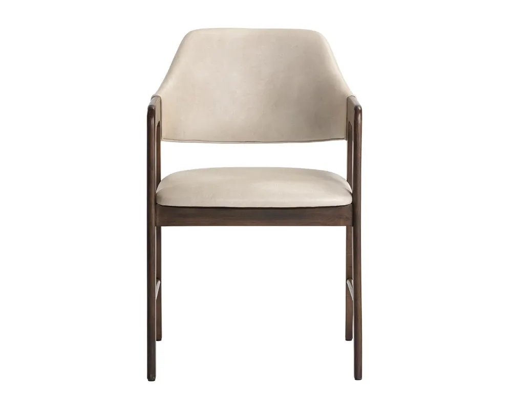 Shelli Light Beige Upholstered Arm Chair