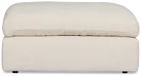 Drift Light Beige Fabric Ottoman