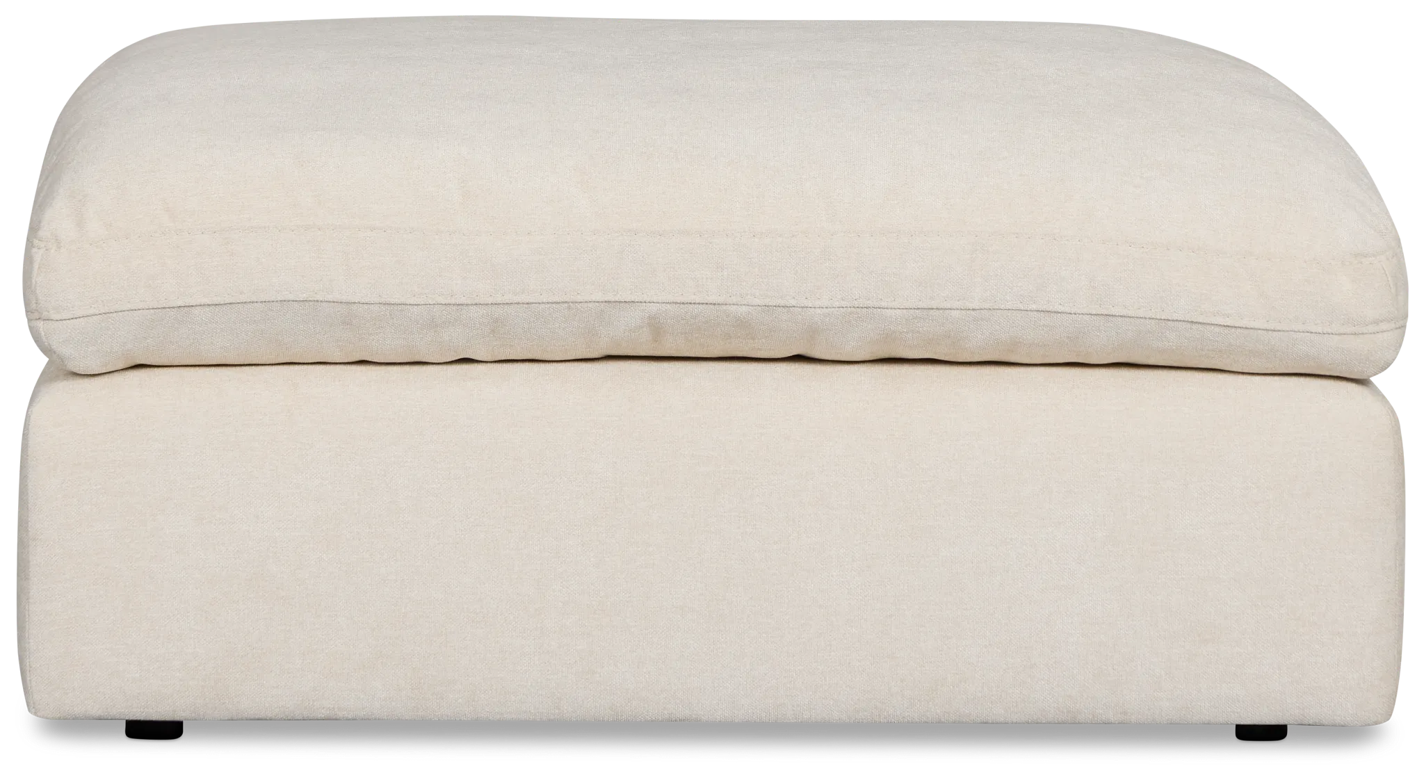 Drift Light Beige Fabric Ottoman