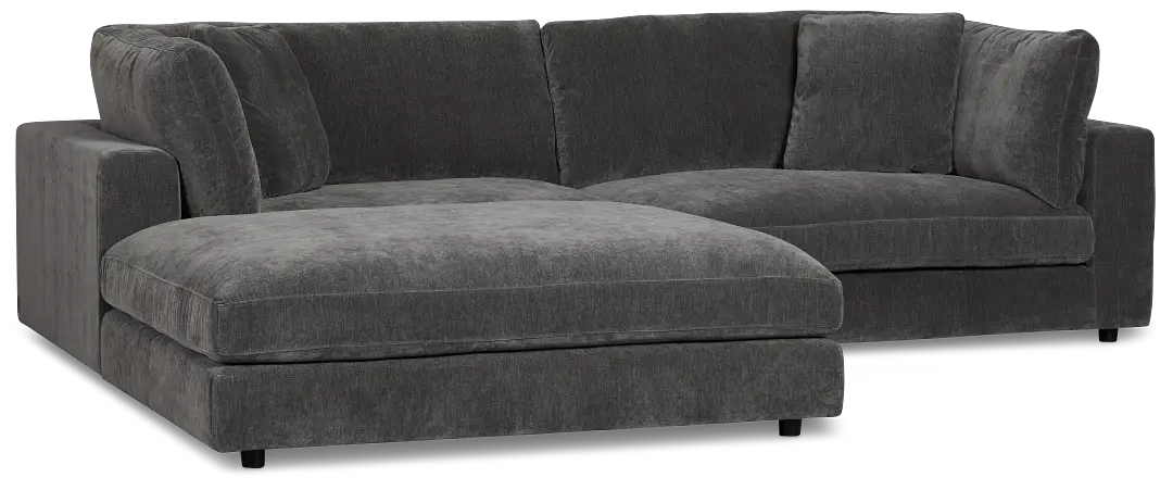 Lounge Dark Gray Fabric Chaise Sectional Lounge Dark Gray Fabric Chaise Sectional