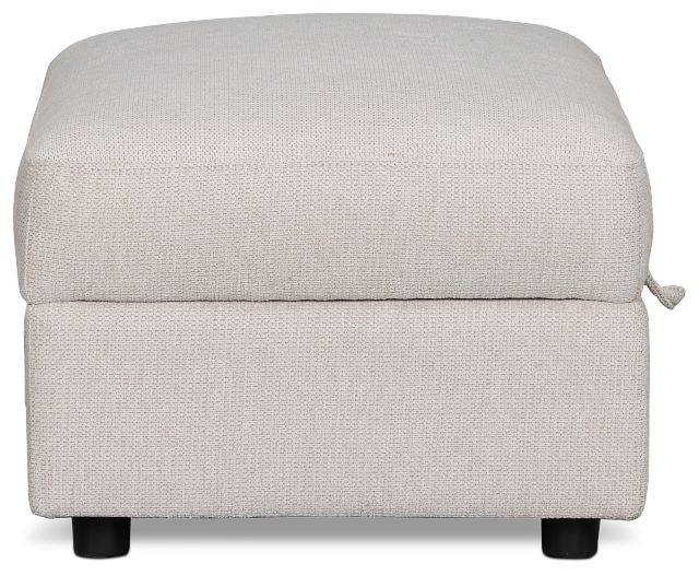 Carmen Light Beige Fabric Storage Ottoman