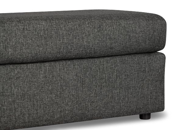 Brantley Dark Gray Fabric Ottoman